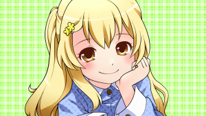 頬杖をつく女の子